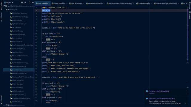 Python Quiz App смотреть онлайн