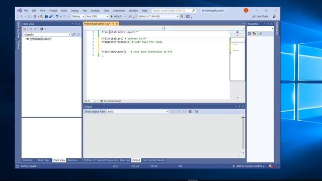 MT5 module for Python example 1 смотреть онлайн