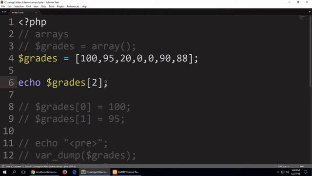 Arrays in PHP смотреть онлайн