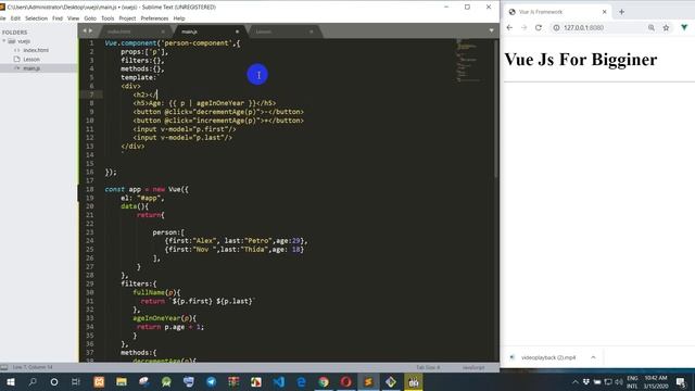 vue js move your app into vue component part 4 смотреть онлайн