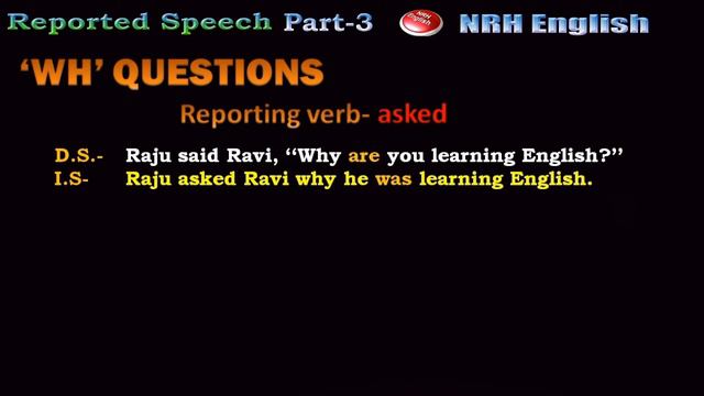 REPORTED SPEECH Part-3 [INDIRECT SPEECH] смотреть онлайн