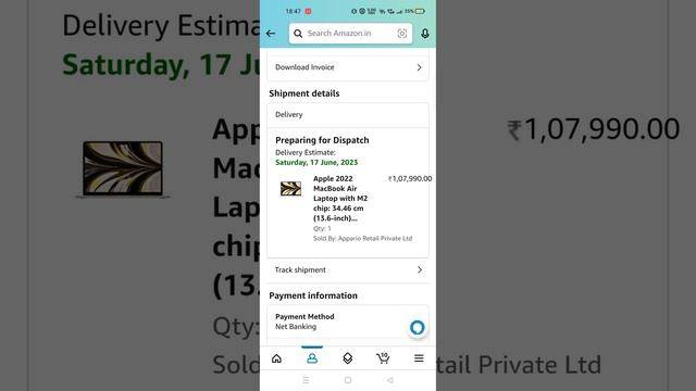 Buying Apple MacBook Air M2 Starlight From Amazon. Unboxing Video coming ? смотреть онлайн