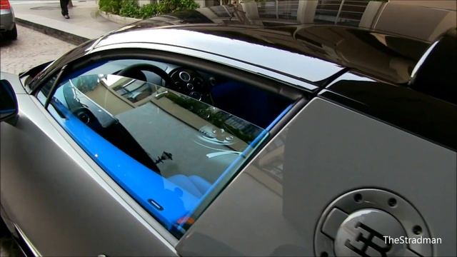 Bugatti Veyron BLUE Interior! Matte Gray/Carbon Fiber Vitesse in Beverly Hills! смотреть онлайн