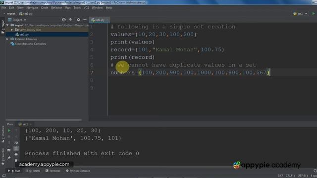 Creating and accessing Sets - Lesson 39 смотреть онлайн