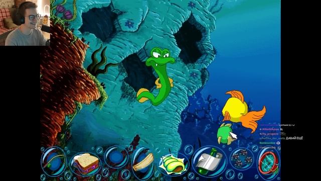ОЛЁША СКОРМИЛ ЛЮТЕРА + РИСУНОК | Олёша играет в Freddi Fish and the Case of the Missing Kelp Seeds смотреть онлайн