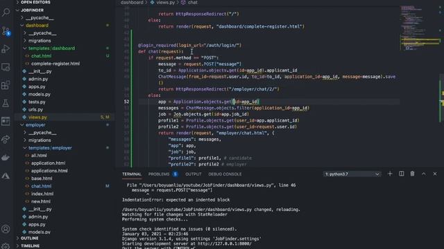 Build JobFinder in Django | Part 7 - Chat смотреть онлайн