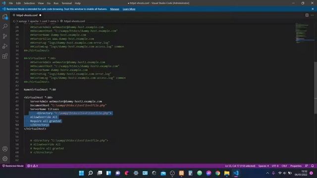 How to set VIRTUAL HOST with XAMPP [WINDOWS 11] смотреть онлайн