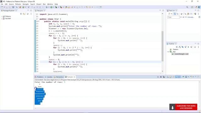 Pattern Programs In Java | Java Pattern Programs tutorial | Java Tutorial For Beginners |Simplilear смотреть онлайн