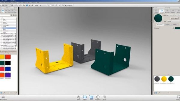 KeyShot 5. Создание дубликатов, задание цвета и ориентация модели