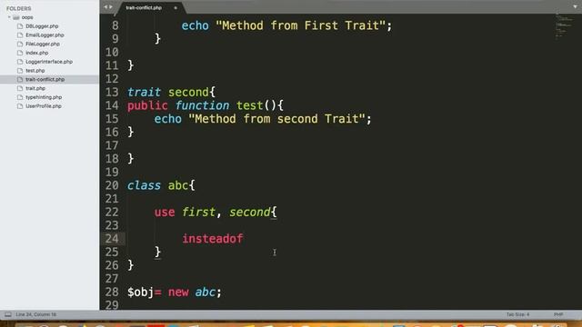 OOPS Concept in PHP in HINDI | Conflict Handling in Trait | Trait Conflicts Handling | Part-15 смотреть онлайн