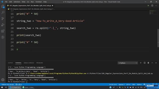 Learn Python in Arabic #101 - Regular Expressions Part 7 Re Module Split & Sub смотреть онлайн