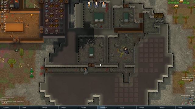 Rimworld Zombieland mod - Sealing the base Ep 4 - Rimworld alpha 17 modded series смотреть онлайн