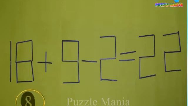18+9- 2=22 can you solve this matchstick puzzle? By moving single match stick смотреть онлайн