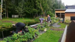 Мини земснаряд. очистка водоёма . Самодельный земснаряд.