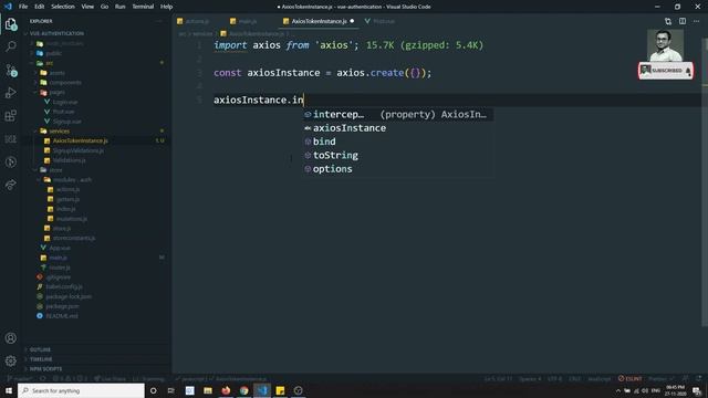 94. Adding the auth token with Axios request interceptors from Vuex state - Vue js 3 | Vue 3. смотреть онлайн