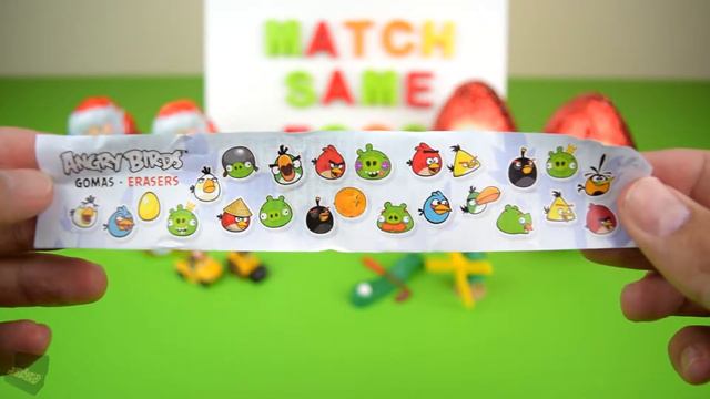 Same Eggs Matching Angry Birds Disney Planes Easter Eggs And Santa Claus Treasure Surprise Chest смотреть онлайн
