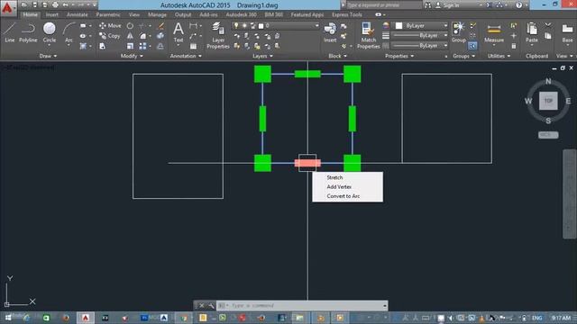 Autocad,How to use command strecht , arc , add vertex in autocad смотреть онлайн