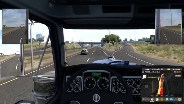 American Truck Simulator Short haul in the Kenworth W900 смотреть онлайн