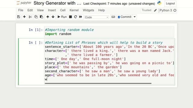 Story Generator with Python | Python BootCamp | AI BootCamp смотреть онлайн