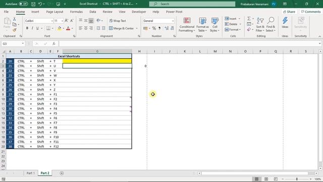Excel Keyboard Shortcut in Tamil | CTRL + Shift + A to Z | F1 to F12 | Prabas MS Office смотреть онлайн