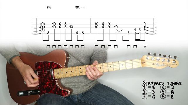 ZZ Top - Sharp Dressed Man - standard tuning - guitar lesson / tutorial / cover with tab смотреть онлайн