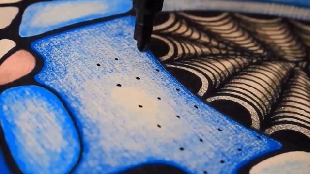 NEUROGRAPHIC With ZENTANGLES And DOODLES | Ink & Acrylic | Metallics & Markers