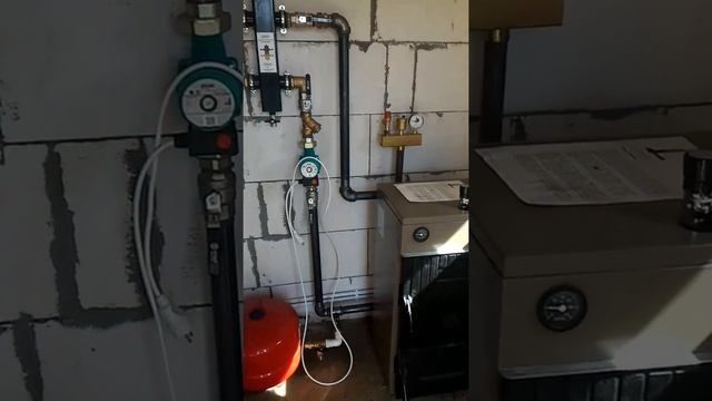 Монтаж твердотопливных котла с гидравлическим разделители. смотреть онлайн