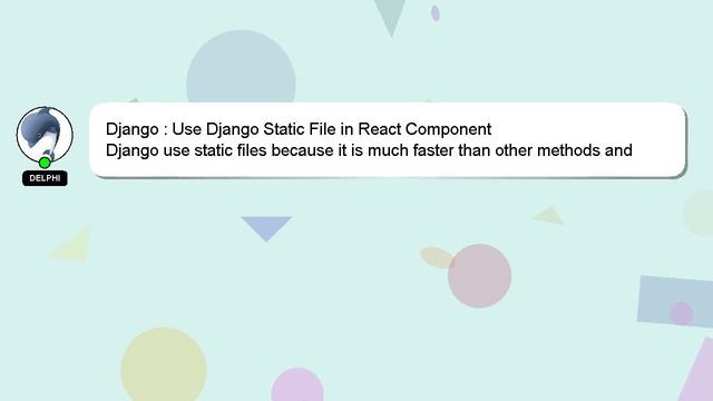 Django : Use Django Static File in React Component смотреть онлайн