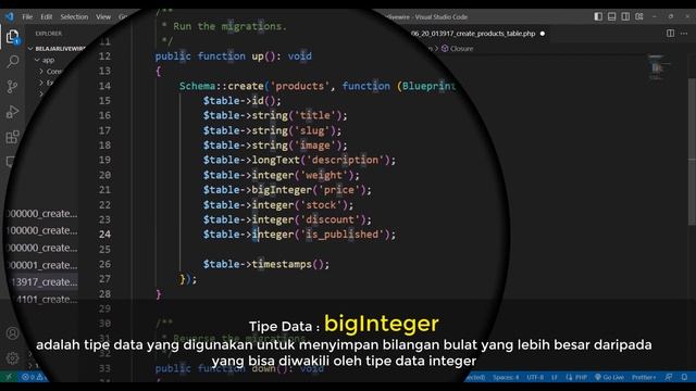 #9 Belajar Laravel 10, Livewire 2, Bootstrap 5 - Penjelasan Migration смотреть онлайн