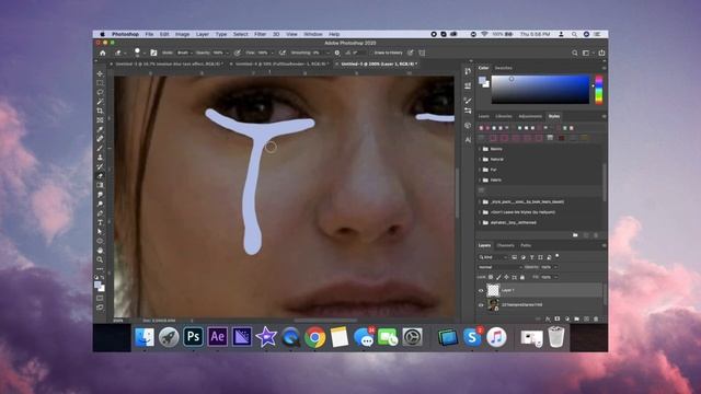 photoshop tutorial #4 › glitter tears смотреть онлайн