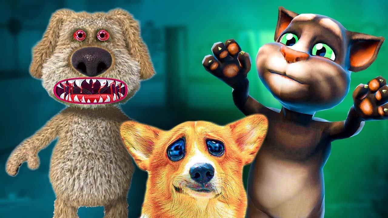 Лучшие серии ГОВОРЯЩИЙ БЕН vs ГОВОРЯЩИЙ ТОМ!! Корги Коржик Говорящая собака смотреть онлайн