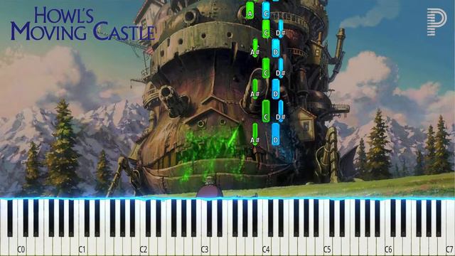 Merry Go Round of Life Piano Tutorial смотреть онлайн