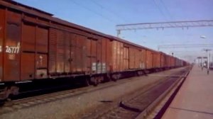 2ТЭ10УК -0066 ТЧ-Гомель   следует с грузовым по  ст.Жлобин , Жлобин,Беларусь,27.03.2016