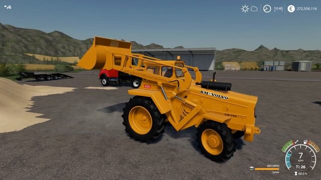 Farming Simulator 19 - BM VOLVO LM 640 Old Wheel Loader Loads Sand смотреть онлайн