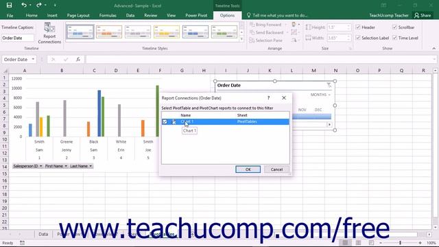 Excel 2016 Tutorial Modifying Timelines Microsoft Training Lesson смотреть онлайн