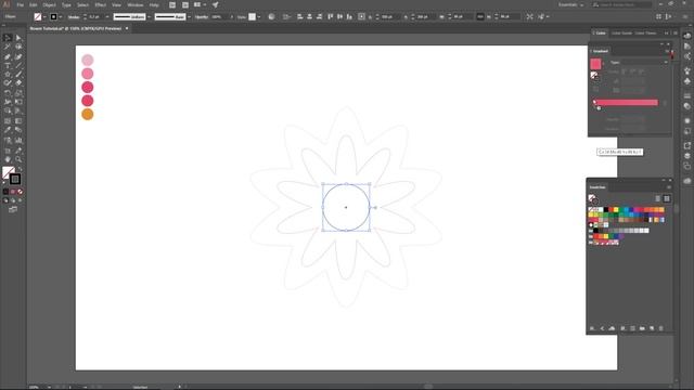 Adobe Illustrator Flower making tutorial with blend tool смотреть онлайн