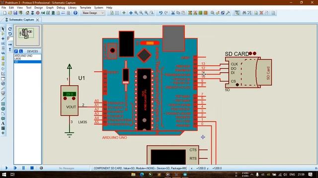 Arduino UNO SD Card Write Read LM35 Temperature Log | Proteus Simulation смотреть онлайн