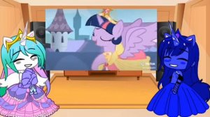 Реакция Селестия и Луны на искорку•MLP•GL•GC•