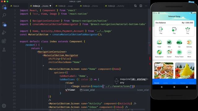 #8 Icon Image Bottom Navigation React Native - React Navigation 5 in Grab Application смотреть онлайн