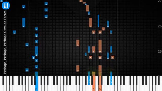 🎹Solo & Chord, Perhaps, Perhaps, Perhaps, Osvaldo Farres, Synthesia Piano