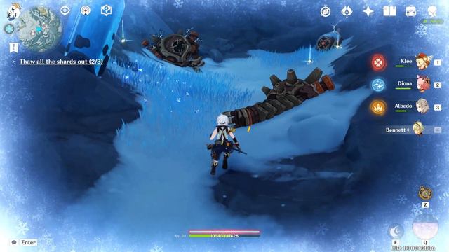 Genshin Impact - In The Mountain World Quest Guide Gameplay - Hydro vs Cryo Domain Unlock смотреть онлайн
