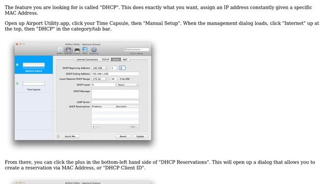 Apple: Can my Time Capsule assign an IP address based on client's MAC address? смотреть онлайн