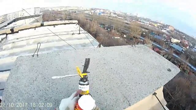 Монтажная пена. Тест на вторичное расширение Ultima 65 Zima