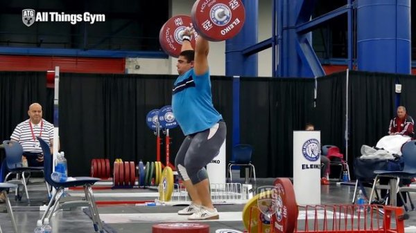 Mohamed Ehab Power Snatch & Power Clean Session 2015 World Weightlifting Championships
