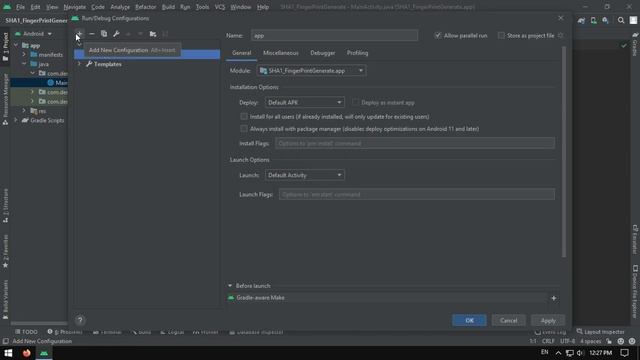 How to generate SHA1 finger print certificate android studio смотреть онлайн