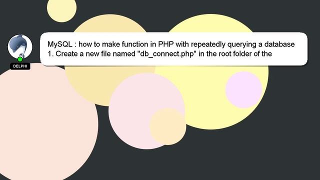MySQL : how to make function in PHP with repeatedly querying a database смотреть онлайн
