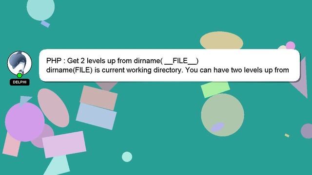PHP : Get 2 levels up from dirname( __FILE__) смотреть онлайн