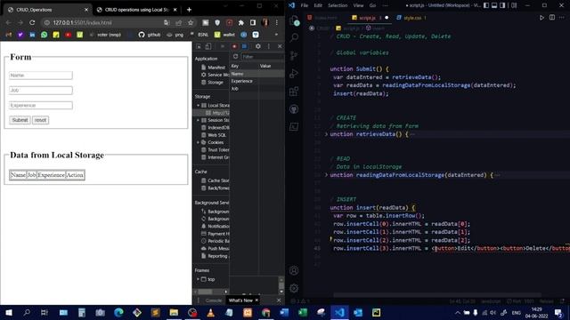 CRUD operations in JavaScript using LocalStorage | CRUD operations in HTML CSS JavaScript (easy way смотреть онлайн