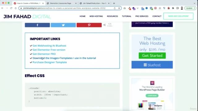 Make a Personal Portfolio WordPress Website with Elementor - Share with Anna смотреть онлайн
