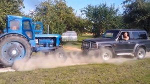 Перетягивание  машин канатами Nissan Patrol vs T40 BURNING TIRES (18)